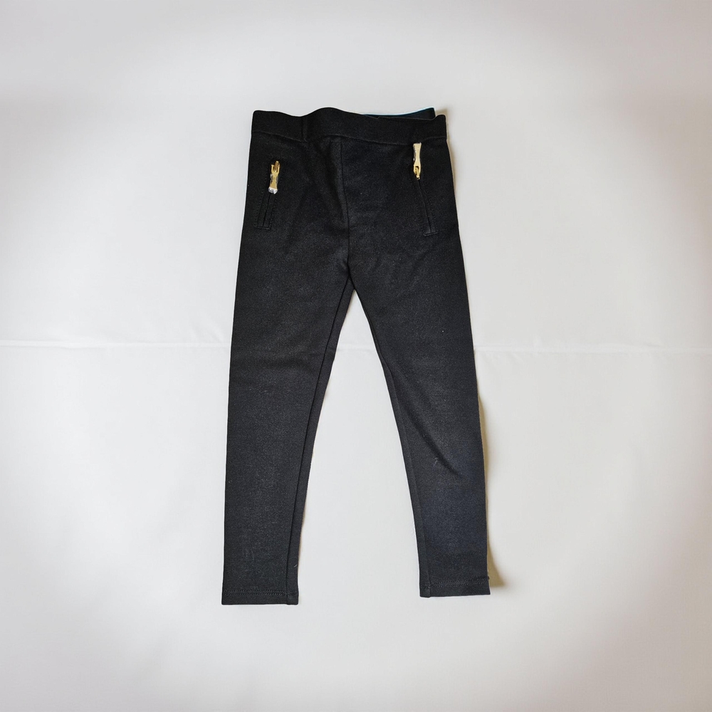 New Size 3T Girls Stylish KaTe Spade Black Leggings with zip pockets